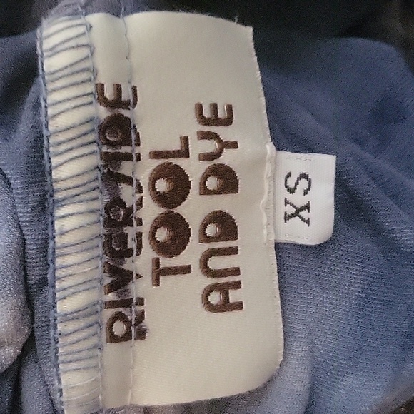 Blue Tie Die Velvet Skirt - Picture 2 of 2